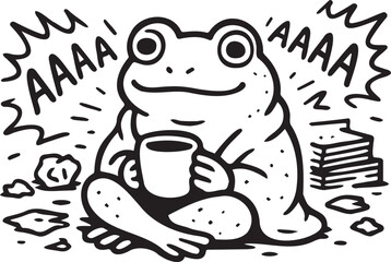 funny frog cartoon