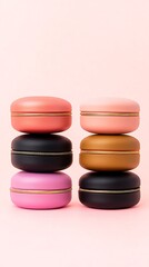 パステルカラーの円筒缶、美しい質感