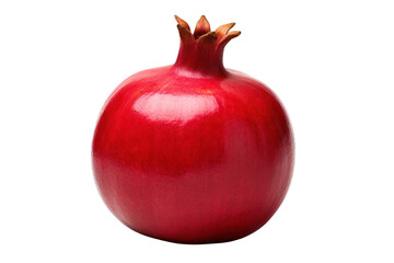 Radiant Red Pomegranate: Capturing a close-up view of a perfect, ruby-red pomegranate, this image showcases its vibrant color and intricate texture.