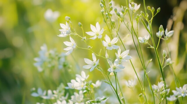 beautiful white cumin plant