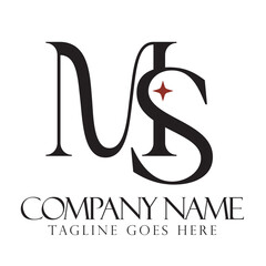 Creative letter MS or SM vector logo design for luxury, fashion, jewelry, boutique, and startup