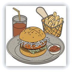 Baked vegetables and pieces of pita bread in metal brazier. Fried eggplant, potatoes, peppers, tomatoes in pan. Vegetarian dish. View from above. Wooden background. Copy space