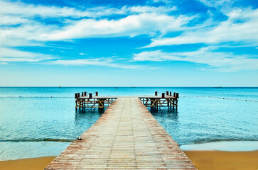 Fototapeta premium Sonasea Beach, Phu Quoc, Vietnam - November 26th 2024: Coastal Resort Scenery of Phu Quoc Island in Vietnam. A Tropical Tourism Destination for Summer Vacation in Southeast Asia. On a hot sunny day.