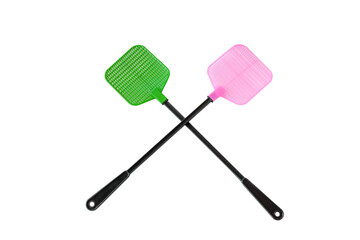 Mosquito swatter or flyswatter on white background.