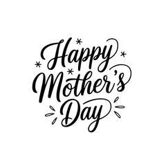 Happy mother's day. Vector Design Isolated on White Background