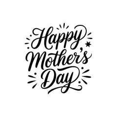 Happy mother's day. Vector Design Isolated on White Background