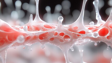 Abstract Biological Structure with Organic Forms and Detailed Texture