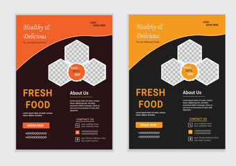 Creative Food & Resturant Flyer A4 Design templates	
