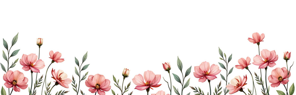 delicate vector floral arrangement fills frame featuring intricate whimsical blooms soft pastel hues subtle