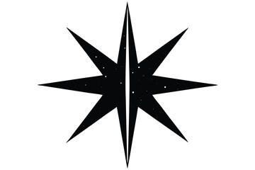north-star-glimmer-shiluiti-vector-art-illustriton.eps