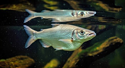 Colorful Tropical Fish in Freshwater Aquarium
