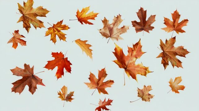 Autumn seasonal background with long horizontal, Generative AI Videos.