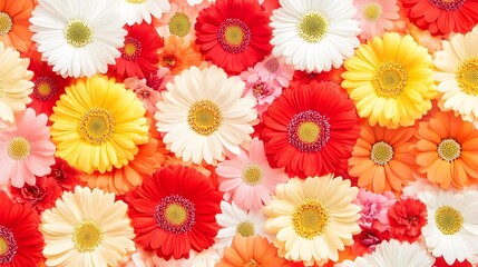 Vibrant Gerbera Daisy Flower Background Floral Texture