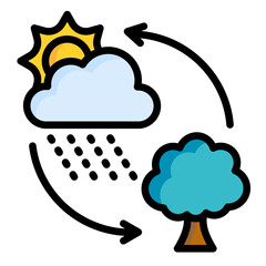 Rain  Icon Element For Design	