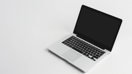 laptop computer with blank screen
