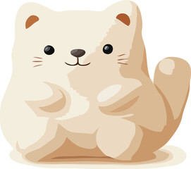vector illustration of a cartoon cat