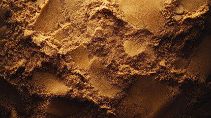 Fototapeta premium Close-up of brown sugar texture in a vertical background layout. Symbolizes natural sweetness, rustic charm, and organic granularity—ideal for culinary visuals or food product design.