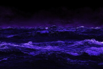 Dark purple stormy sea