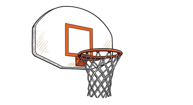 Hoop Side View Basketball Hoop Side View Drawing