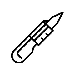 Art Knife Cutter Tool Icon Design
