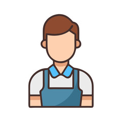 Barista Male Coffee Avatar Icon Design