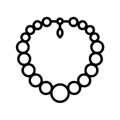 Beaded Necklace Jewelry Accessory Icon Design