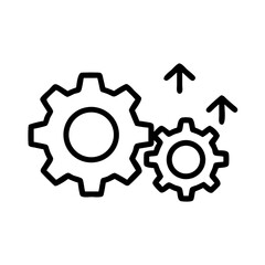 Business Strategy Gears Planning Icon Design