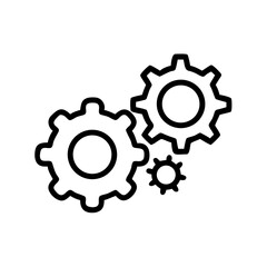 Business Strategy Gears Planning Icon Design