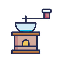 Coffee Grinder with Cup Icon Design