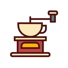 Coffee Grinder with Cup Icon Design