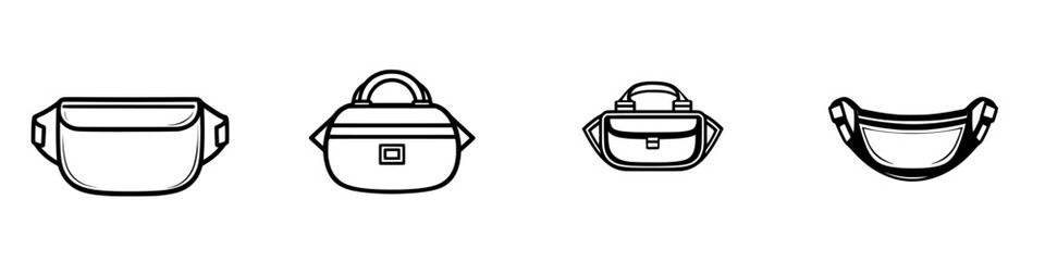Vector illustration of different handbag styles showcasing versatility and design for fashion-oriented consumers in modern settings