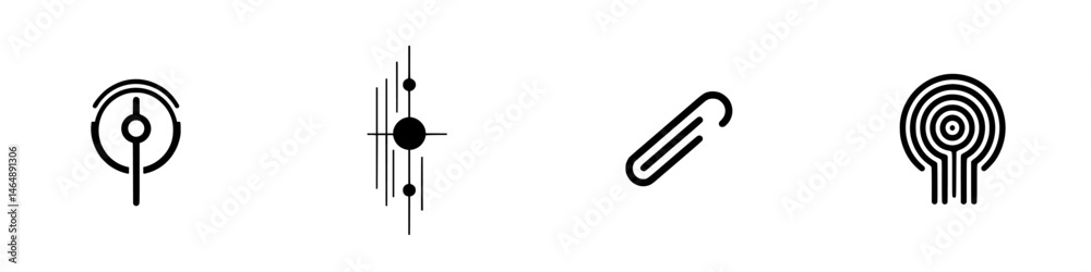 Poster vector illustration icons representing various abstract concepts with a modern design suitable for d