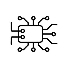 Digital Display Circuit Icon Design