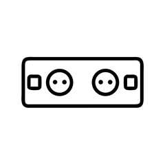 Dual Socket Power Panel Icon Design