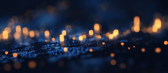 Abstract cityscape at night