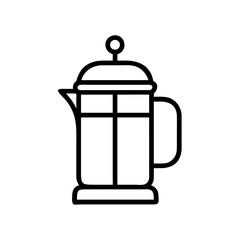 French Press Coffee Maker Icon Design