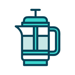 Glass Coffee Pitcher Icon Design