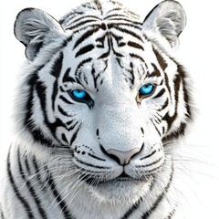 Fototapeta premium Stunning Artwork Featuring a White Tiger