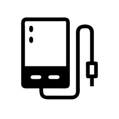 Hard Drive with Cable Icon Design