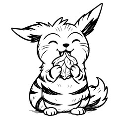 Happy Cartoon rabbit with Tongue Out Fun Pet Character for Kid-Friendly Content