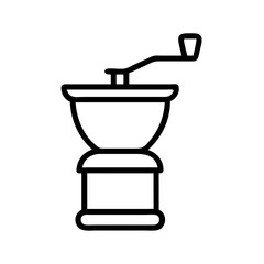 Manual Coffee Mill Grinder Icon Design