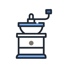 Manual Coffee Mill Grinder Icon Design