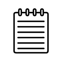 Notepad with Lined Paper Icon Design
