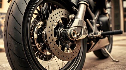 Fototapeta premium motorcycle on black