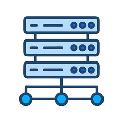 Obraz premium Server Data Hub Icon Design