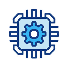 Obraz premium Settings Gear Chip Icon Design
