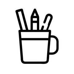Stationery Cup Holder Icon Design