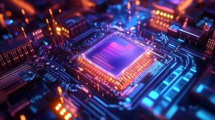 Fototapeta premium A team of physicists working on quantum computing systems