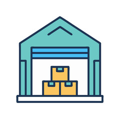 Warehouse Logistics Icon Design