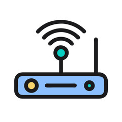 WiFi Internet Router Icon Design